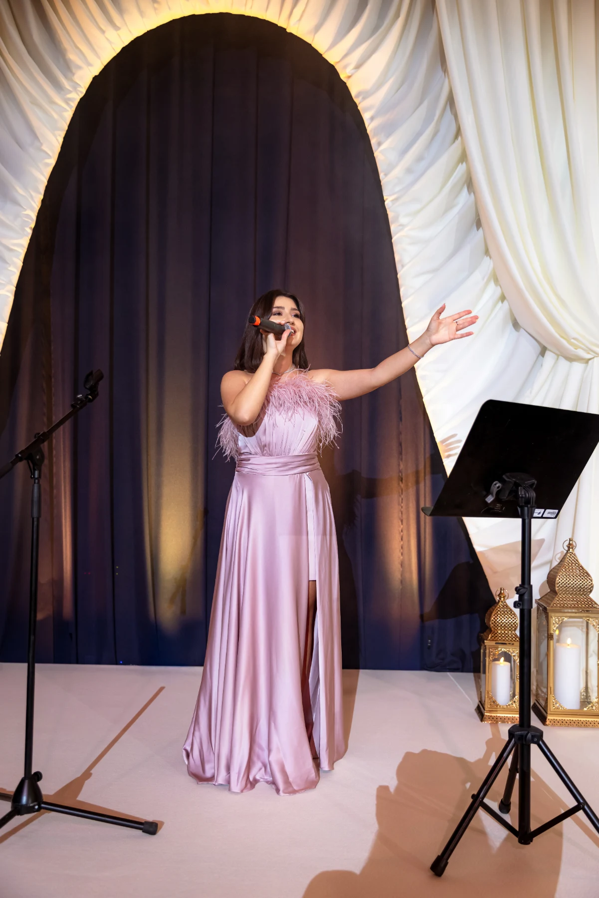Singer performing at a celebration